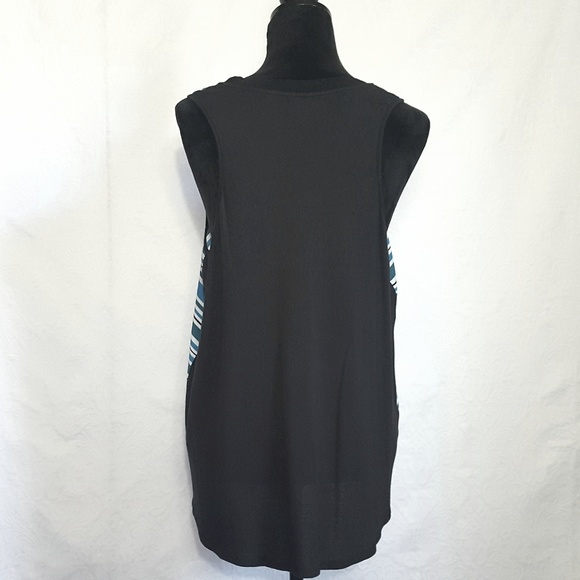 Trouve Blue Black Stripe Sleeveless Top - Picture 3 of 5